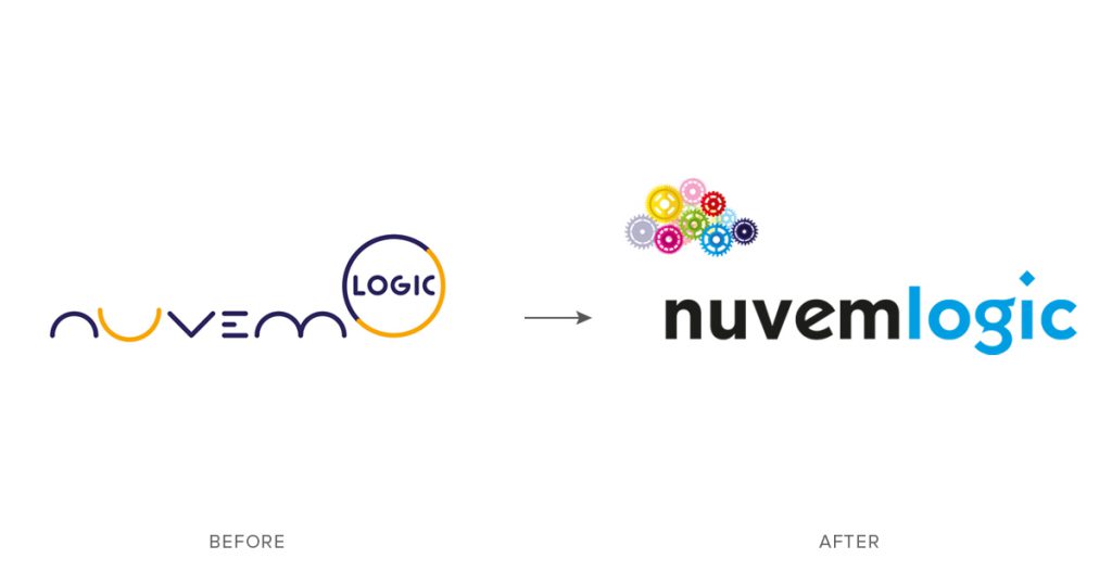 Old Nuvem Logic logo and the new Nuvem Logic logo.